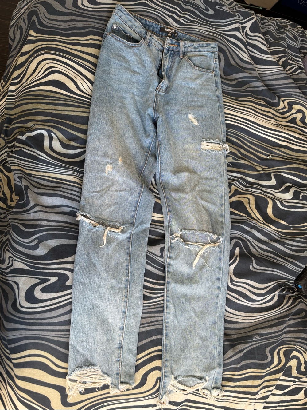 Misguided Light Blue Distressed Women’s Jeans